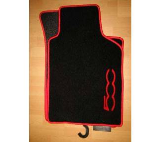 couleur Vin Rouge Tapis de sol de voiture, intérieur de voiture, pour FIAT  500 PALIO tipo Barchetta Croma 126p Ducato124 Spider 500L, accessoires d' intérieur Auto