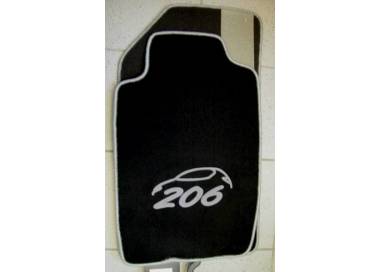 Tapis de sol voiture pour Peugeot 206