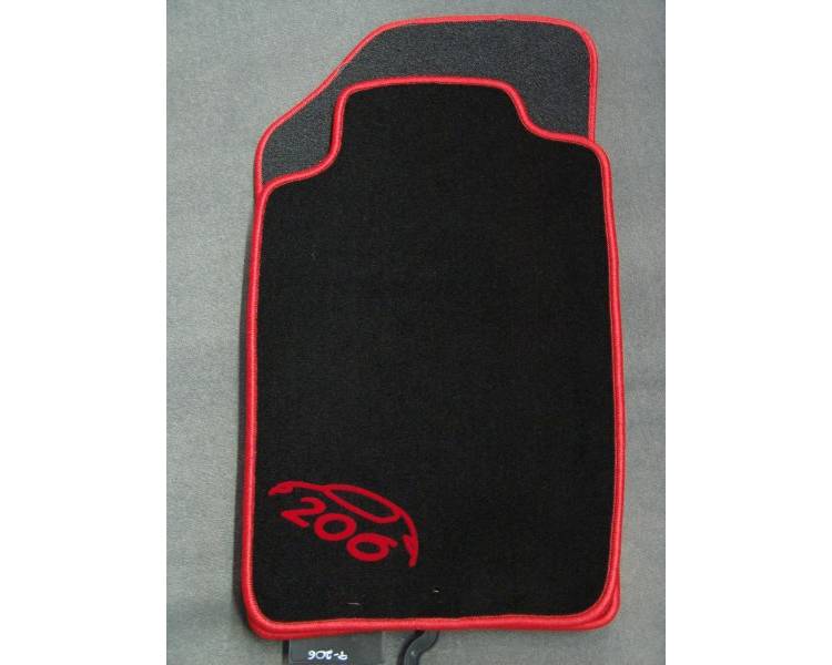 TAPIS DE SOL 3D PEUGEOT 206 CAOUTCHOUC TPE SUR MESURE NEUF - AVANT ARRIERE