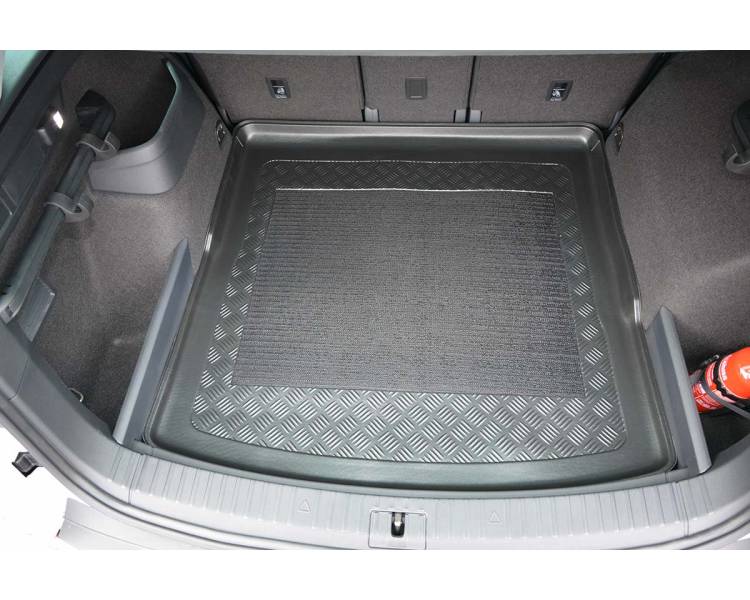Tapis De Coffre Pour Skoda Octavia 3 (2017-2019) - Protection Anti-rayures, Antidérapant, Cuir, Noir/rouge
