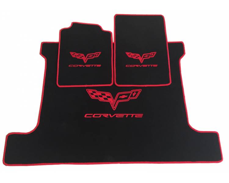 Tapis de sol pour Chevrolet Corvette C6 coupé avec coffre de 2004-2014