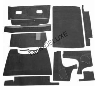 Complete interior carpet kit for Citroën 11 CV Typ BN + 15CV (only LHD)