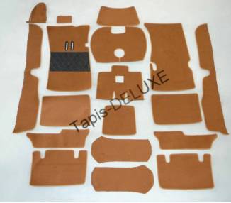 Complete interior carpet kit for Fiat 2300 coupé S from 1961–1968 (only LHD)