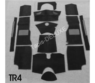 Complete interior carpet kit for Triumph TR4 from 1961-1965 (only LHD)
