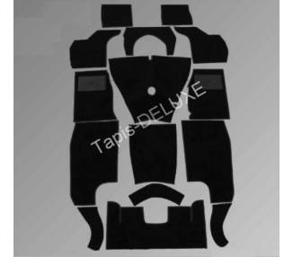 Complete interior carpet kit for Triumph TR2-TR3a from 1953-1959 until chassis number 60.000 (only LHD)