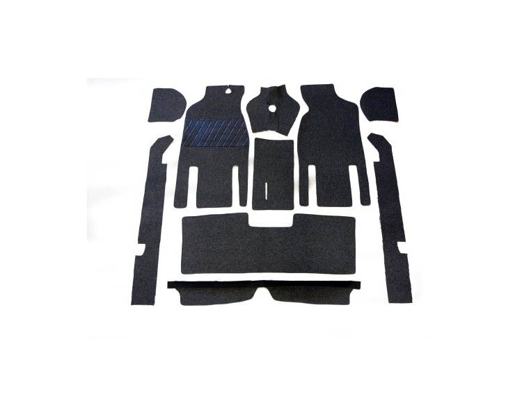 Black loop carpet set for Opel Kadett A Coupe Lim 1962-1965 Carpet Kit 