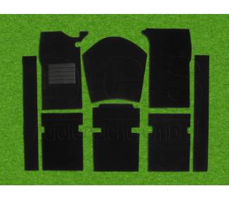 Complete interior carpet kit for Peugeot 404 limousine from 1960-1975 (only LHD)