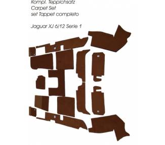 Complete interior carpet kit for Jaguar XJ 6/12 series 1 limousine (only LHD)