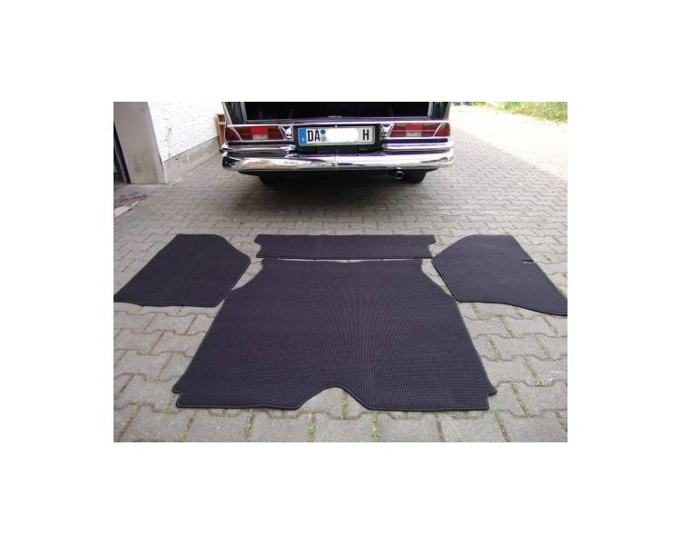 Tapis de Voiture Coffre pour Mercedes W108 Berline Cognac Velours Simili  Cuir