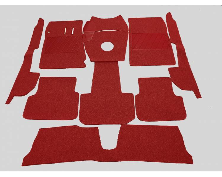 Velours Floormats for Alfa Romeo Bertone GTJ 1300-1600 GTV 1750-2000 grey 