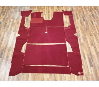 Tapis De Voiture Sur Mesure Pour Citroën CX (1974-1991) - Set 4 Pièces Moquette Noire Bordure Rouge - Fabriqué En Italie