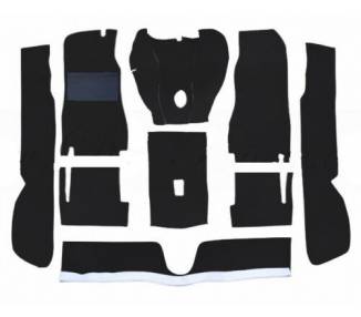 Complete interior carpet kit for Fiat 124 Spider from 1966-1970 (only LHD)