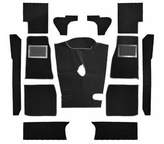 Complete interior carpet kit for Austin Healey BN7 - 3000 MKII 2 seater (only LHD) 1961-1962