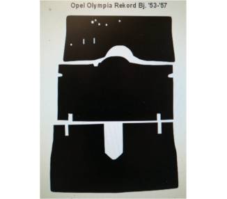 Moquette de sol pour Opel Olympia Rekord 1953-1957