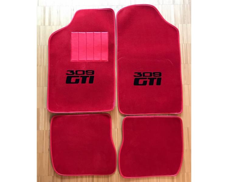 Tapis de sol pour Peugeot 309 GTI rouge
