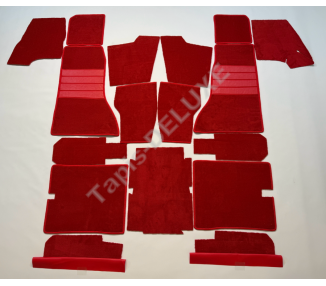Complete interior carpet kit for Jaguar E-Type series 1.5 (2+2) coupé flat floor (only LHD)