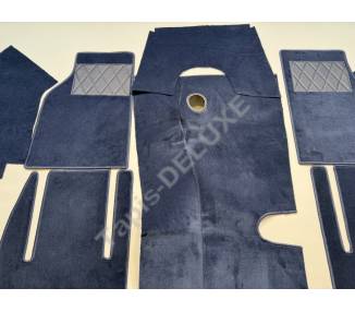 Complete interior carpet kit for Austin-Healey BN4 100six + BT7 roadster - 3000 Mk I from 1956-1962 Side shift (only LHD)