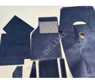 Complete interior carpet kit for Austin-Healey BN4 100six + BT7 roadster - 3000 Mk I from 1956-1962 Side shift (only LHD)