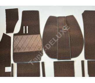 Complete interior carpet kit for Fiat 1500 / 1600 S Spider from 1963-1967 (only LHD)