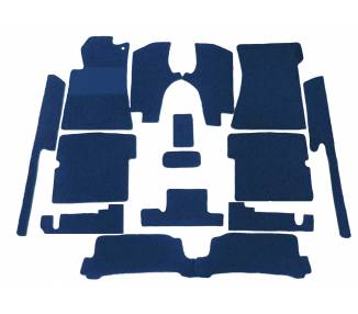 Complete interior carpet kit for Mercedes-Benz W107 SL (R107 Cabrio) 1971–1989 with jump seat and foldable rear seats