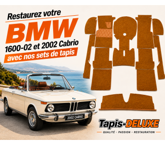 Complete interior carpet kit for BMW 1600-02 Cabrio / 2002 Cabrio 1968-1975 (only LHD)